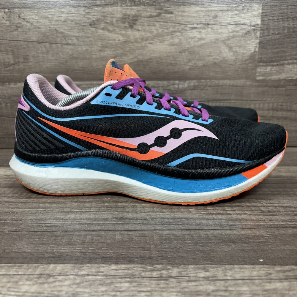 Saucony Endorphin Speed Black Purple Womens US Size 10 S10597-25 Running Shoes